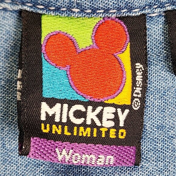Mickey Unlimited Womens Disney Denim Shirt, Size 26W/28W - Picture 5 of 10